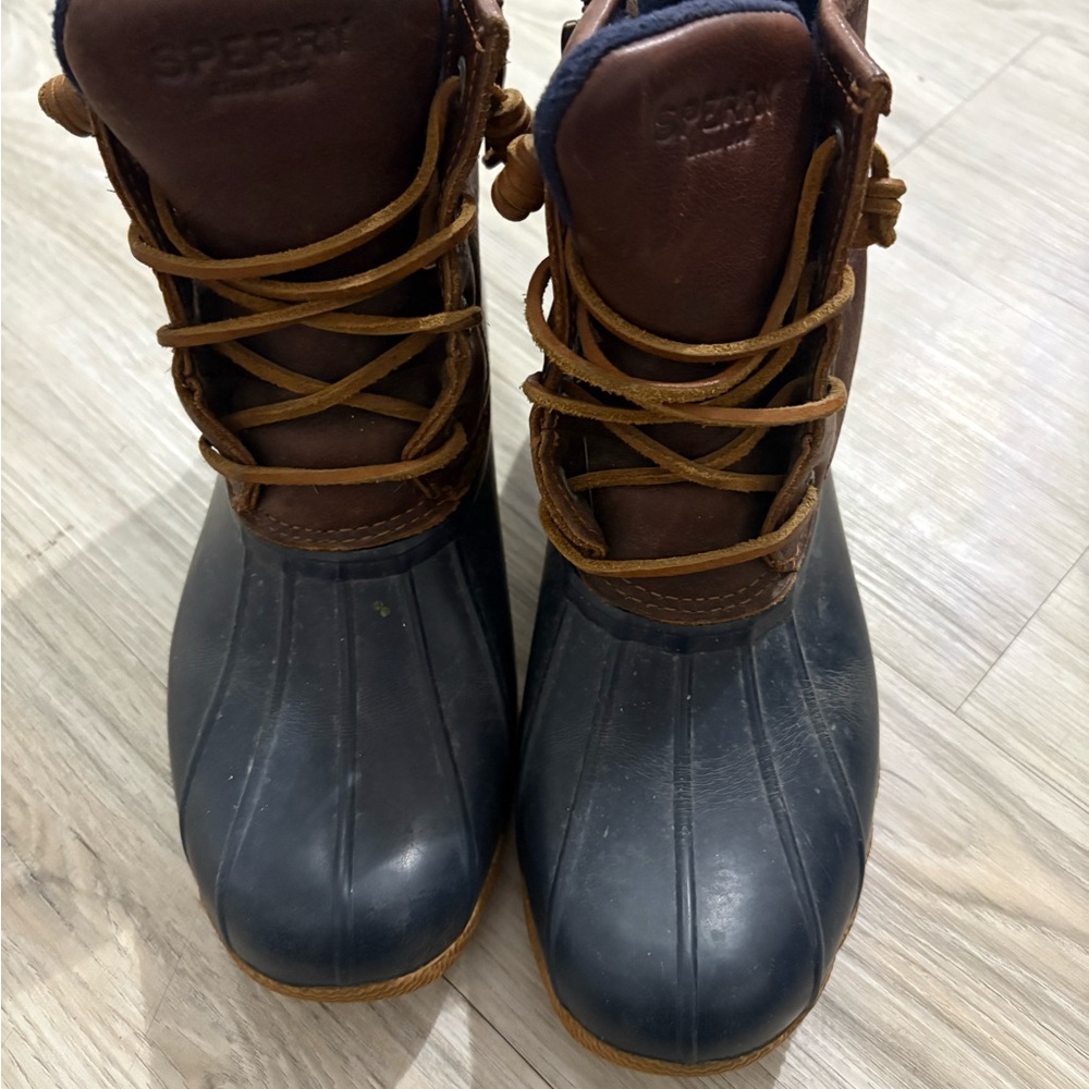 Sperry Black and Brown Waterproof Boots